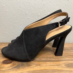 Naturalizer Elegant Black Slingback Heels